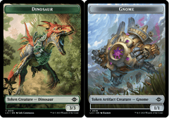 Dinosaur (0010) // Gnome (0016) Double-Sided Token - Foil